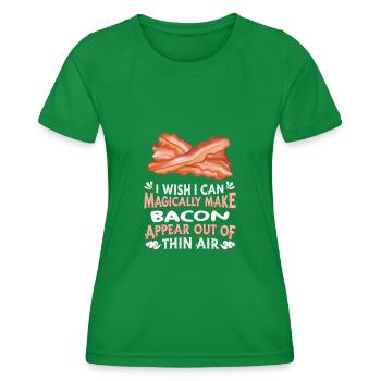 Bacon Bacon Breakfast - Women's Functional T-Shirt - kelly green - Front - AI Model Female 172 dark (172cm)
