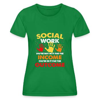 Proud social worker - Women's Functional T-Shirt - kelly green - Front - AI Model Female 172 dark (172cm)