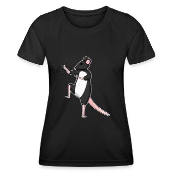 Qigong Qi Gong Souris Chigong - T-shirt sport Femme - noir - Devant - AI Model Female 172 light (172cm)