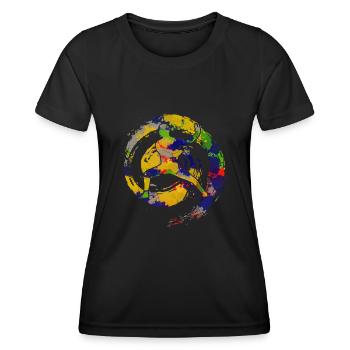 Qigong Qi Gong Karaté Chigong - T-shirt sport Femme - noir - Devant - AI Model Female 172 light (172cm)
