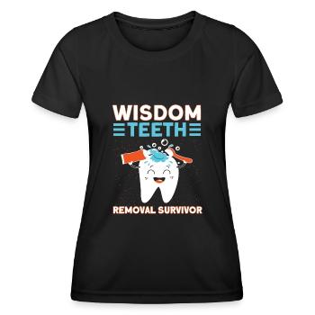 Weisheitszähne Weisheitszahn Patient Zahnarzt - Frauen Funktions-T-Shirt - Schwarz - Vorne - AI Model Female 172 light (172cm)