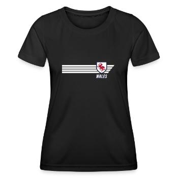 Wales Welsh Dragon Patriot Football Jersey - Women's Functional T-Shirt - black - Front - AI Model Female 172 light (172cm)