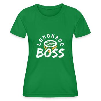 Lemonade Boss Juice Stand - Frauen Funktions-T-Shirt - Kelly Green - Vorne - AI Model Female 172 dark (172cm)