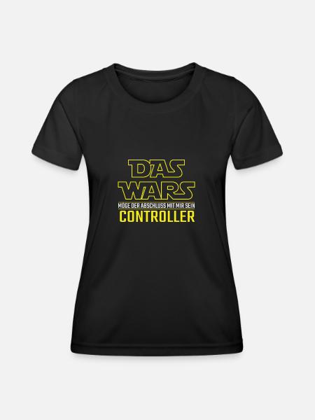 Das Wars Abschluss Controller Geschenkidee - Frauen Funktions-T-Shirt - Schwarz