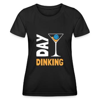 Jour Dinking Drôle Martini Pickleball - T-shirt sport Femme - noir - Devant - AI Model Female 172 light (172cm)