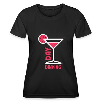 Jour Dinking Drôle Martini Pickleball - T-shirt sport Femme - noir - Devant - AI Model Female 172 light (172cm)