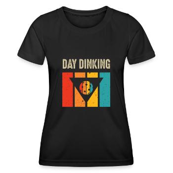 Jour Dinking Drôle Martini Pickleball - T-shirt sport Femme - noir - Devant - AI Model Female 172 light (172cm)