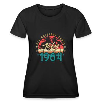 1964 Juillet Alles Original - T-shirt sport Femme - noir - Devant - AI Model Female 172 light (172cm)