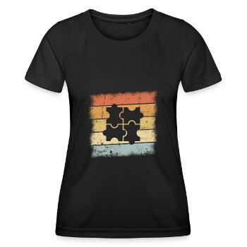 Puzzle - Women's Functional T-Shirt - black - Front - AI Model Female 172 light (172cm)