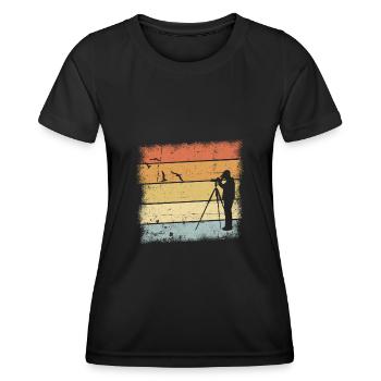 Don d’ornithologue - T-shirt sport Femme - noir - Devant - AI Model Female 172 light (172cm)