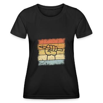 Zeichner Geschenke - Frauen Funktions-T-Shirt - Schwarz - Vorne - AI Model Female 172 light (172cm)