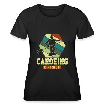 Canoë Canoë De Course Canoë - T-shirt sport Femme - noir - Devant - AI Model Female 172 light (172cm)
