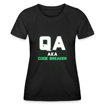 QA Ingenieur QA Tester Software Tester - Frauen Funktions-T-Shirt - Schwarz - Vorne - AI Model Female 172 light (172cm)