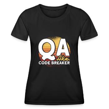 QA Ingenieur QA Tester Software Tester - Frauen Funktions-T-Shirt - Schwarz - Vorne - AI Model Female 172 light (172cm)