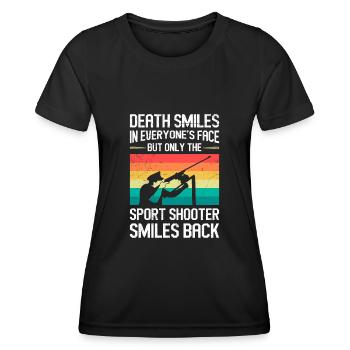 Sportschützen Spruch Schützenverein - Women's Functional T-Shirt - black - Front - AI Model Female 172 light (172cm)