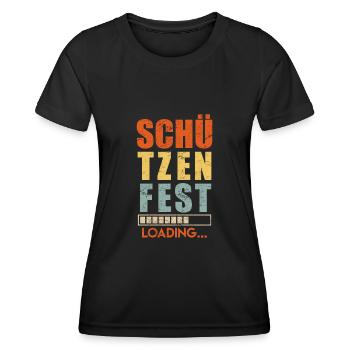 Schützenfest loading Schützenverein - Frauen Funktions-T-Shirt - Schwarz - Vorne - AI Model Female 172 light (172cm)