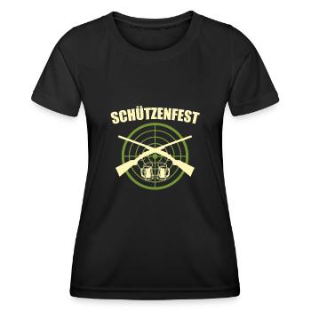 Schützenfest Schützenverein Schützenkönig - Frauen Funktions-T-Shirt - Schwarz - Vorne - AI Model Female 172 light (172cm)