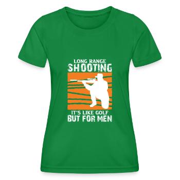 Tir à longue distance - T-shirt sport Femme - vert - Devant - AI Model Female 172 dark (172cm)