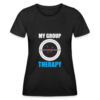 My Group Therapy Target Sports Shooter - Women's Functional T-Shirt - black - Front - AI Model Female 172 light (172cm)