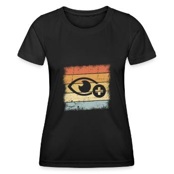 Optiker - Frauen Funktions-T-Shirt - Schwarz - Vorne - AI Model Female 172 light (172cm)
