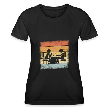 Cadeau de thérapeute - T-shirt sport Femme - noir - Devant - AI Model Female 172 light (172cm)