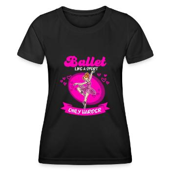 Ballettmädchen Ballerina-Tänzerin - Frauen Funktions-T-Shirt - Schwarz - Vorne - AI Model Female 172 light (172cm)