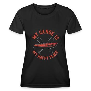 Canoë Canoë Vintage Mon Canoë Est - T-shirt sport Femme - noir - Devant - AI Model Female 172 light (172cm)