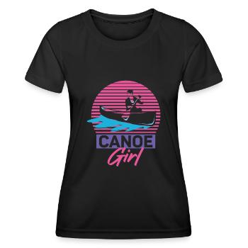 Canoë Canoë Fille Rétro Canoë - T-shirt sport Femme - noir - Devant - AI Model Female 172 light (172cm)