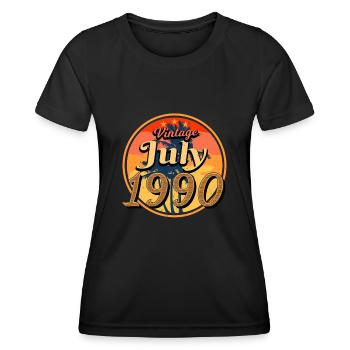 Baujahr 1990 Im Juli - Frauen Funktions-T-Shirt - Schwarz - Vorne - AI Model Female 172 light (172cm)