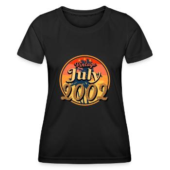 20 years in July 2002 - Women's Functional T-Shirt - black - Front - AI Model Female 172 light (172cm)