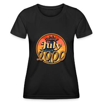 Geburtsmonat Juli 2000 - Frauen Funktions-T-Shirt - Schwarz - Vorne - AI Model Female 172 light (172cm)