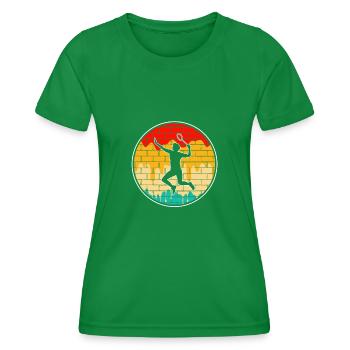 Badminton Rétro - T-shirt sport Femme - vert - Devant - AI Model Female 172 dark (172cm)