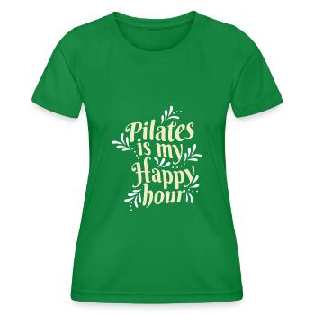 Mon poison de professeur de yoga Happy Hour - T-shirt sport Femme - vert - Devant - AI Model Female 172 dark (172cm)