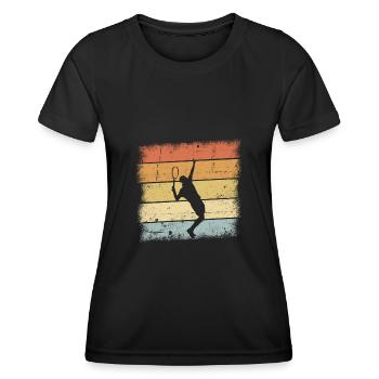 Tennisspieler - Frauen Funktions-T-Shirt - Schwarz - Vorne - AI Model Female 172 light (172cm)