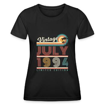 1994 Juli Geschenkidee - Frauen Funktions-T-Shirt - Schwarz - Vorne - AI Model Female 172 light (172cm)
