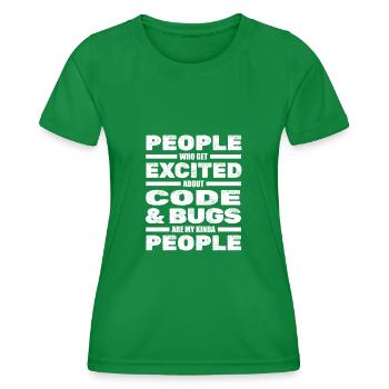 Programmer Coder Software Developer - Women's Functional T-Shirt - kelly green - Front - AI Model Female 172 dark (172cm)