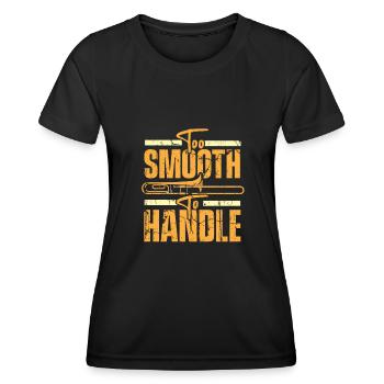 Posaune - Frauen Funktions-T-Shirt - Schwarz - Vorne - AI Model Female 172 light (172cm)