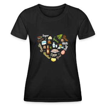 Cupcake Design für Konditor | Cupcake Dealer - Frauen Funktions-T-Shirt - Schwarz - Vorne - AI Model Female 172 light (172cm)