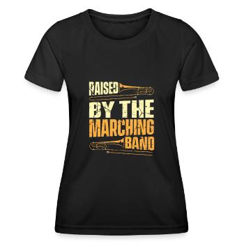 Posaune - Frauen Funktions-T-Shirt - Schwarz - Vorne - AI Model Female 172 light (172cm)