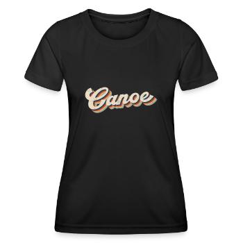 Canoë Canoë Rétro Vintage Canoë - T-shirt sport Femme - noir - Devant - AI Model Female 172 light (172cm)