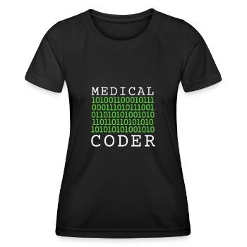 Medical Coder Coding VA Nurse And Clinical Coding - Frauen Funktions-T-Shirt - Schwarz - Vorne - AI Model Female 172 light (172cm)