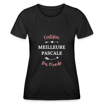 Certifiée meilleure pascale du monde - T-shirt sport Femme - noir - Devant - AI Model Female 172 light (172cm)