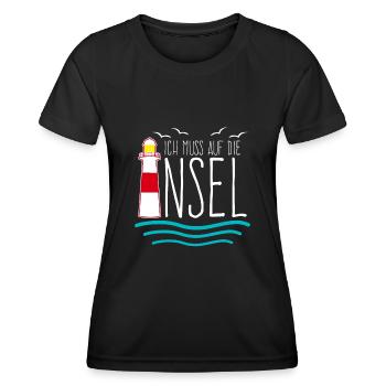 Helgoland Norderney Amrum Usedom Rügen - Frauen Funktions-T-Shirt - Schwarz - Vorne - AI Model Female 172 light (172cm)