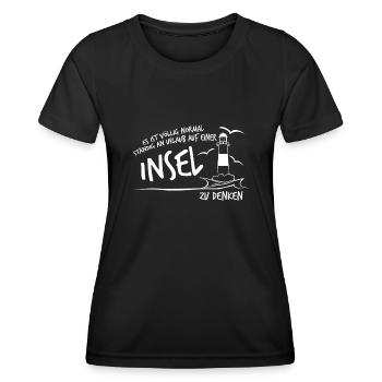 Helgoland Rügen Norderney Usedom Amrum - Frauen Funktions-T-Shirt - Schwarz - Vorne - AI Model Female 172 light (172cm)
