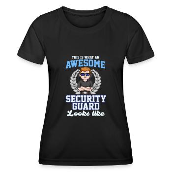 Fantastischer Wachmann - Frauen Funktions-T-Shirt - Schwarz - Vorne - AI Model Female 172 light (172cm)