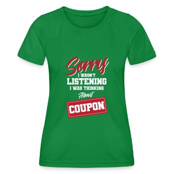 Coupon Shopper Discount Couponer Vente à prix réduit - T-shirt sport Femme - vert - Devant - AI Model Female 172 dark (172cm)