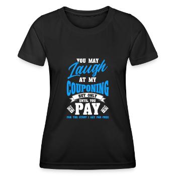 Coupon Shopper Discount Couponer Vente à prix réduit - T-shirt sport Femme - noir - Devant - AI Model Female 172 light (172cm)