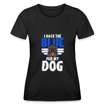 Deutscher Schäferhund Polizeihund Polizei Hund - Frauen Funktions-T-Shirt - Schwarz - Vorne - AI Model Female 172 light (172cm)