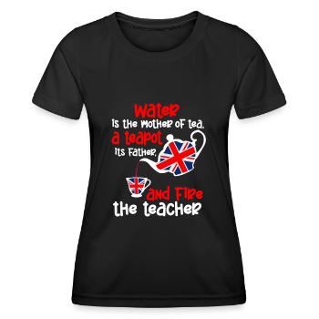 Tea lovers, tea drinkers, tea time - Women's Functional T-Shirt - black - Front - AI Model Female 172 light (172cm)