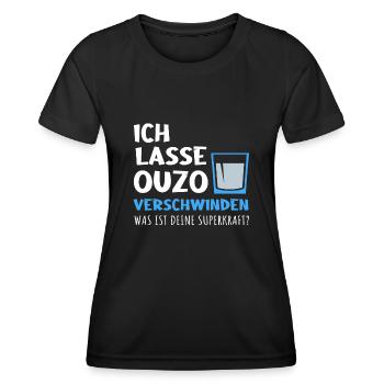 Ich Lasse Ouzo Verschwinden - Frauen Funktions-T-Shirt - Schwarz - Vorne - AI Model Female 172 light (172cm)